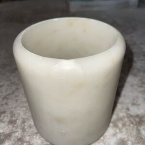 Elegant Cream Marble Utensil Holder